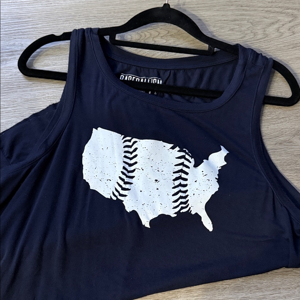 Baseballism Tank Top with USA Baseball Design